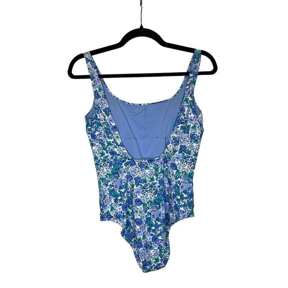NWT VINEYARD VINES FLORAL BLUE PREPPY ONE-PIECE SWIMSUIT W BUILT IN PADS SIZE XS - Picture 7 of 10